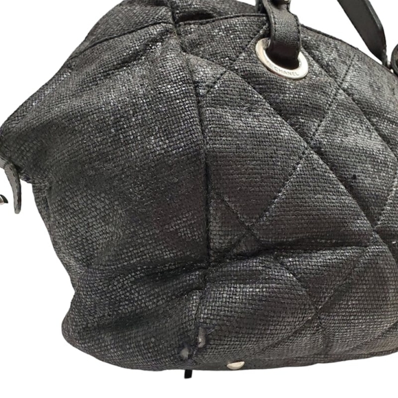 Chanel Paris Biarritz Bowler Bag Coated Canvas Entrupy Authenticated - Picture 5 of 12